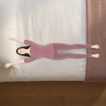 Arms overhead, soft